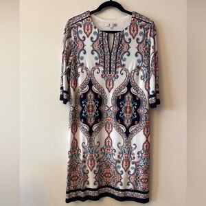 Sandra Darren Vibrant Paisley Dress